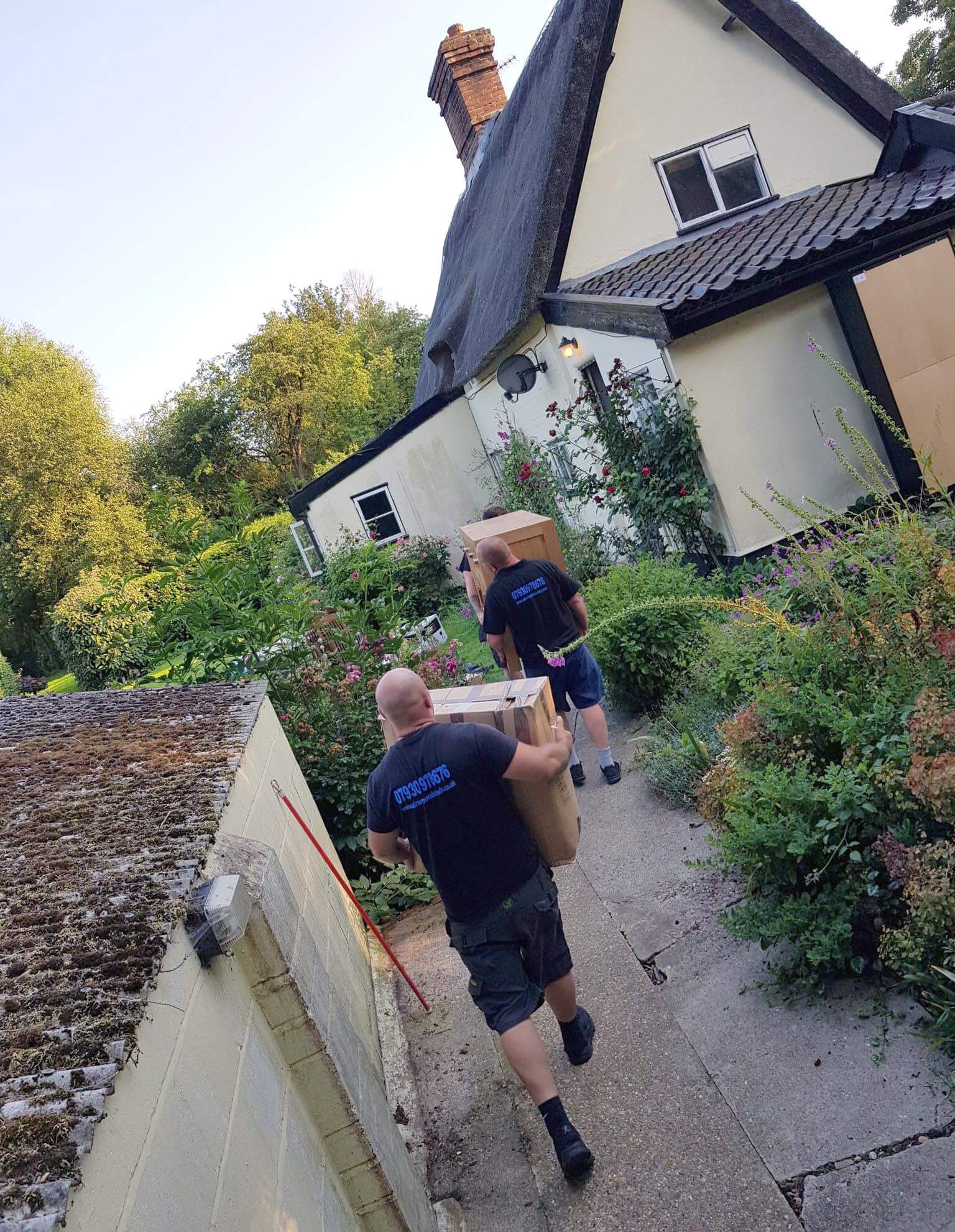 Professional removal team in action